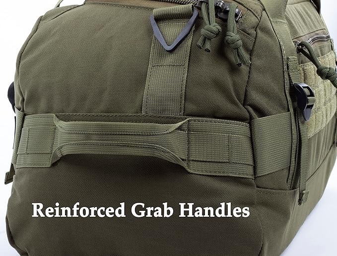 Tactical Duffle Bag MOLLE Gear Bag Carry on Travel Duffel Bag. Ideal for Hunting, Shooting Range