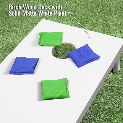 GoSports 4 ft x 2 ft Regulation Size Wooden Cornhole Boards Set - Includes Carrying Case and Over