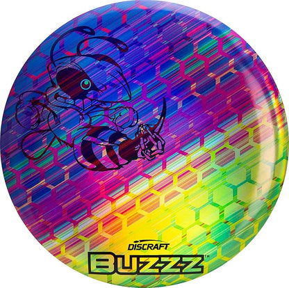 Discraft Full Foil Honeycomb Buzzz – Rainbow & Blue | Midrange | ESP | Supercolor | 170 – 177+ Grams