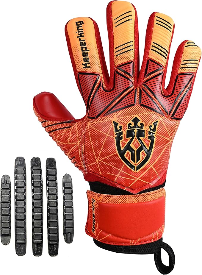 Soccer Goalie Goalkeeper Gloves for Kids Boys Youth & Adult,Latex Strong Grip Palms with Removable