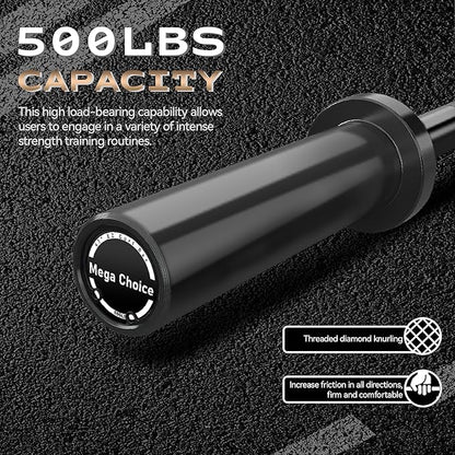 Barbell Bar for Weightlifting - 7FT Heavy Duty (1500LB/700LB), 4FT Short (500LB), 47" EZ Curl Bar