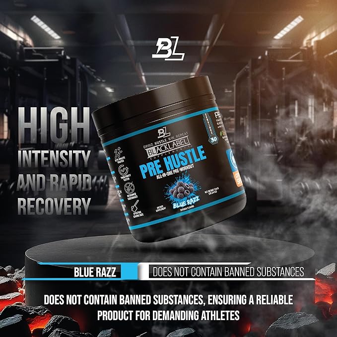 BLACKLABEL Supplements PRE Hustle V3 Pre-Workout Powder ??NSF Certified for Sport ??Energy