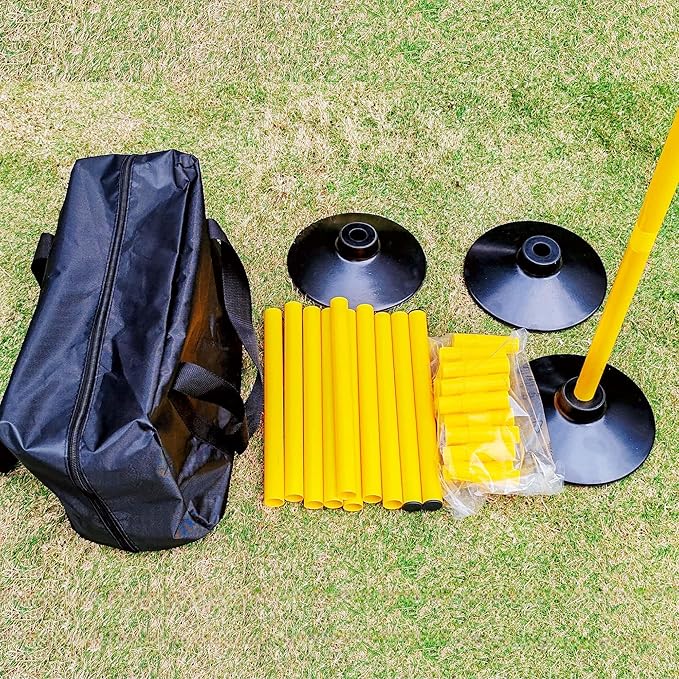 6 Pcs 5 FT Adjustable Agility Training Poles for Soccer,Basketball,Football, Horse,Dog-Speed and