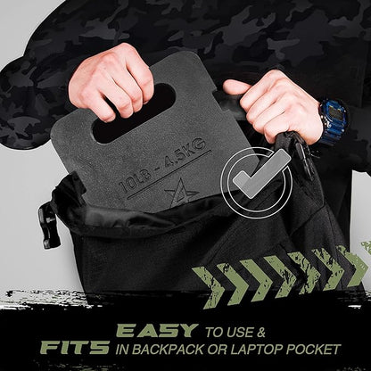 Yes4All Adjustable Ruck Weight with Straps for Rucking, Swings, Squat & Strength Training