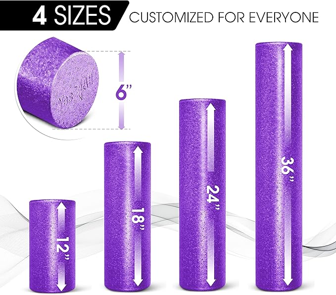 Yes4All High-Density EPP Round Back Roller Foam, Exercise Foam Roller for Yoga, Pilates &