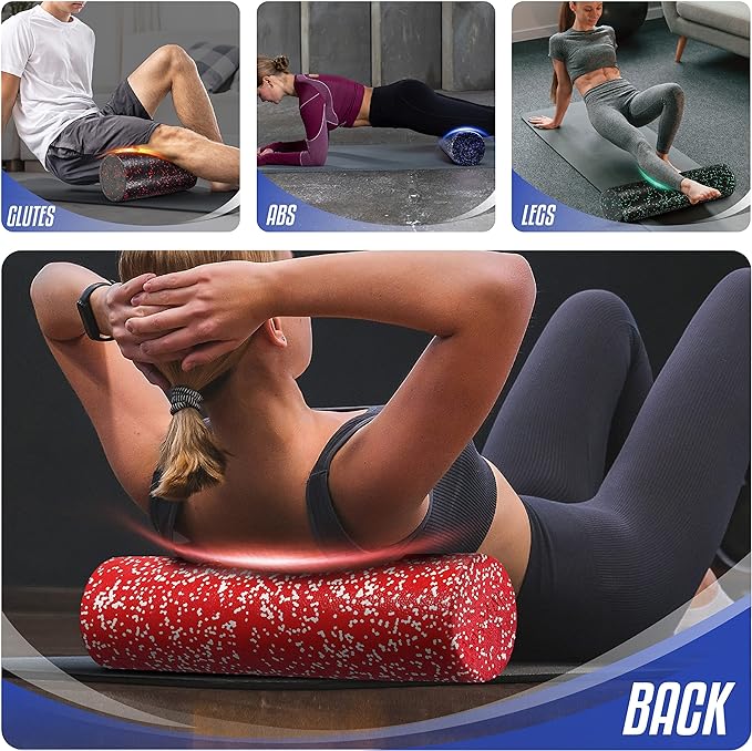 Yes4All High-Density EPP Round Back Roller Foam, Exercise Foam Roller for Yoga, Pilates &
