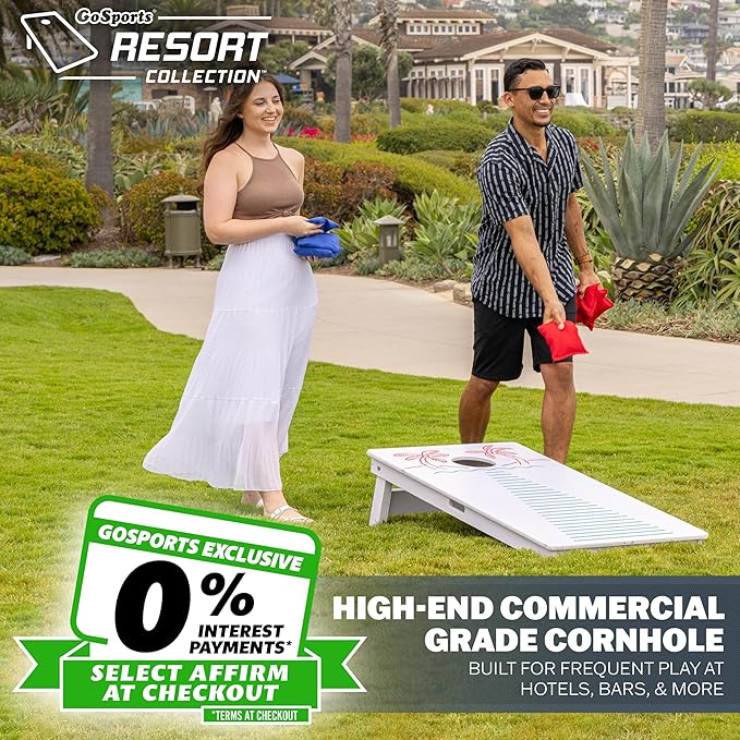 GoSports 4 x 2 ft Resort Collection All Weather Cornhole Boards - Choose Rustic, Beach, White DIY
