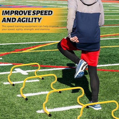 Wettarn 12 Pcs 9" Speed Training Agility Hurdles for Athletes Reliable Training Hurdle Plyometric