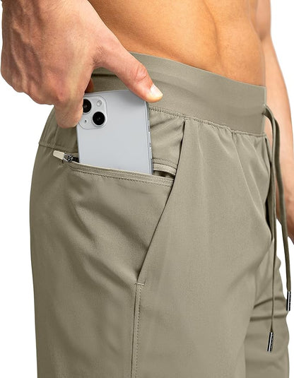 Men's Running Shorts with Zipper Pockets 9 Inch/ 7 Inch / 5 Inch Lightweight Quick Dry Gym Workout