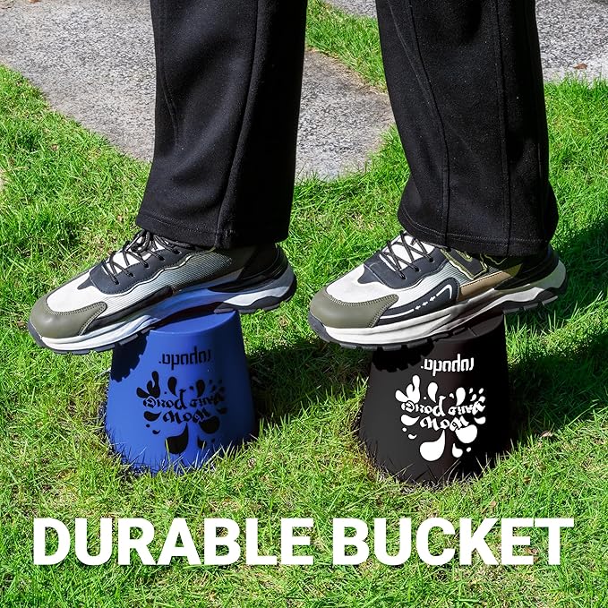 ropoda Giant Yard Pong,Yard Games with Durable Buckets and Balls, Outdoor Game with Carry Bag for