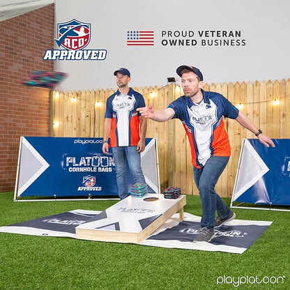 Play Platoon Cornhole Bags Set of 8 Regulation Professional Corn Hole Bean Bags ACO Approved