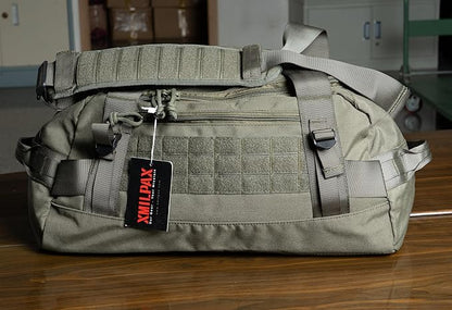 Tactical Duffle Bag MOLLE Gear Bag Carry on Travel Duffel Bag. Ideal for Hunting, Shooting Range