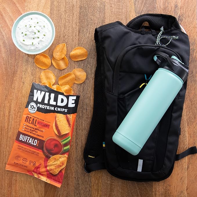 WILDE Buffalo Protein Chips, Thin and Crispy, High Protein, Keto Friendly, Made with Real