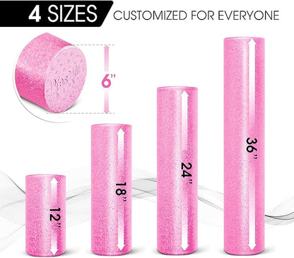 Yes4All High-Density EPP Round Back Roller Foam, Exercise Foam Roller for Yoga, Pilates &
