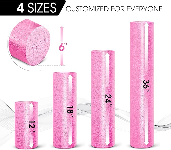 Yes4All High-Density EPP Round Back Roller Foam, Exercise Foam Roller for Yoga, Pilates &