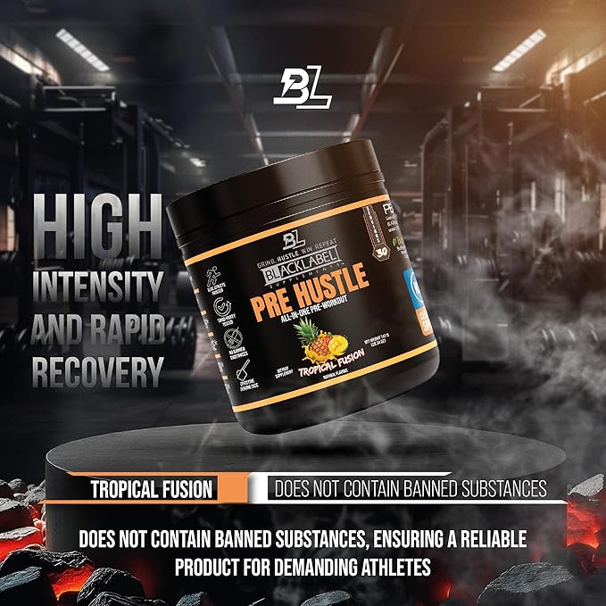 BLACKLABEL Supplements PRE Hustle V3 Pre-Workout Powder ??NSF Certified for Sport ??Energy
