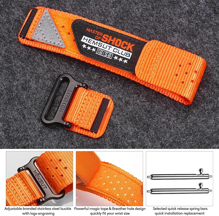 20mm Nylon Band Compatible with Garmin Vivoactive6/5/3,Forerunner 165/55/645/245 Music, 20mm Soft