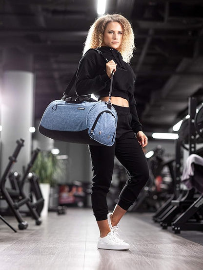 Fitgriff® Gym Bag for Men & Women with Shoe & Wet Compartment - Duffle Bag for Travel, Sports