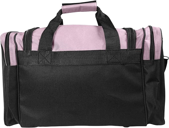 DALIX 17" Duffle Bag Dual Front Mesh Pockets (Black Gold Gray Dark Green Navy Blue Maroon Royal