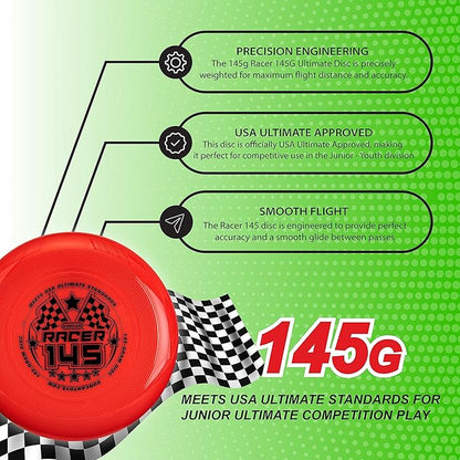 Duncan Racer 145G Weighted Flying Disc - Ultimate Disc for Junior Division, Best for Beach and