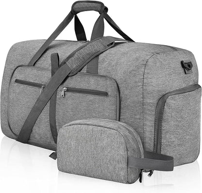 Felipe Varela Duffle Bag with Shoes Compartment and Adjustable Strap,Foldable Travel Duffel Bags