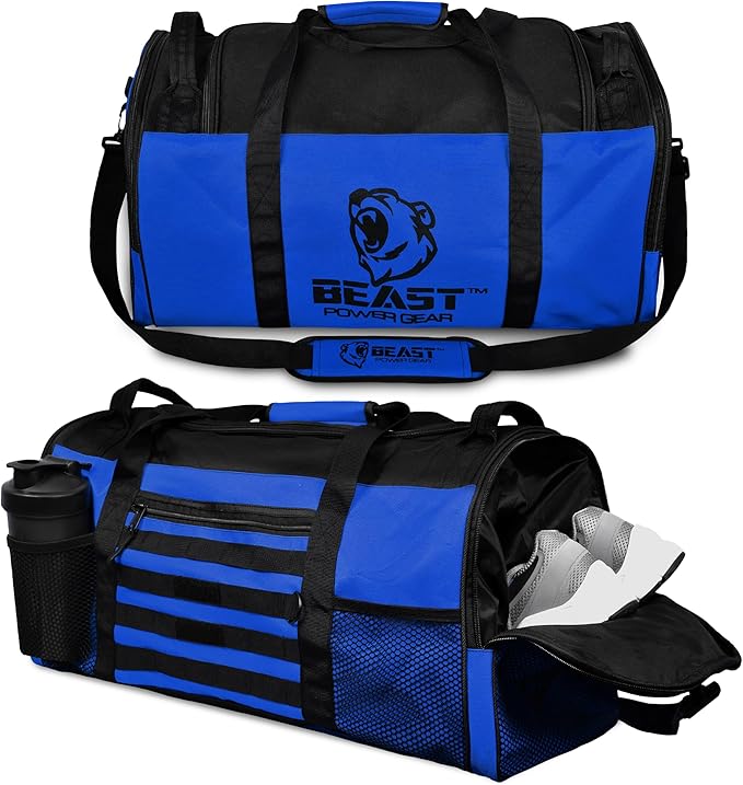 Duffle Gym Bag for Men & Women – Large Duffel Athletic Gym Boxing Bag with Shoes Compartment, Wet