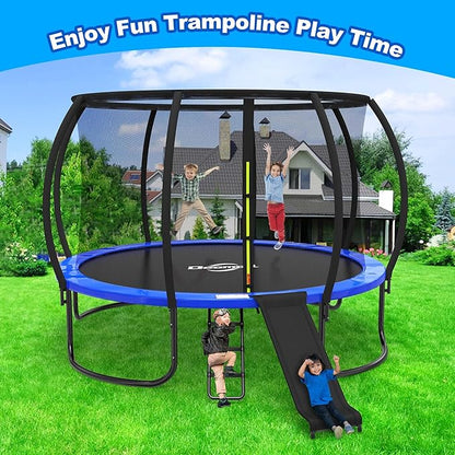 Trampoline Ladder Slide Kit, Trampoline Universal 3 Steps Ladder & Buffer Slide, Universal