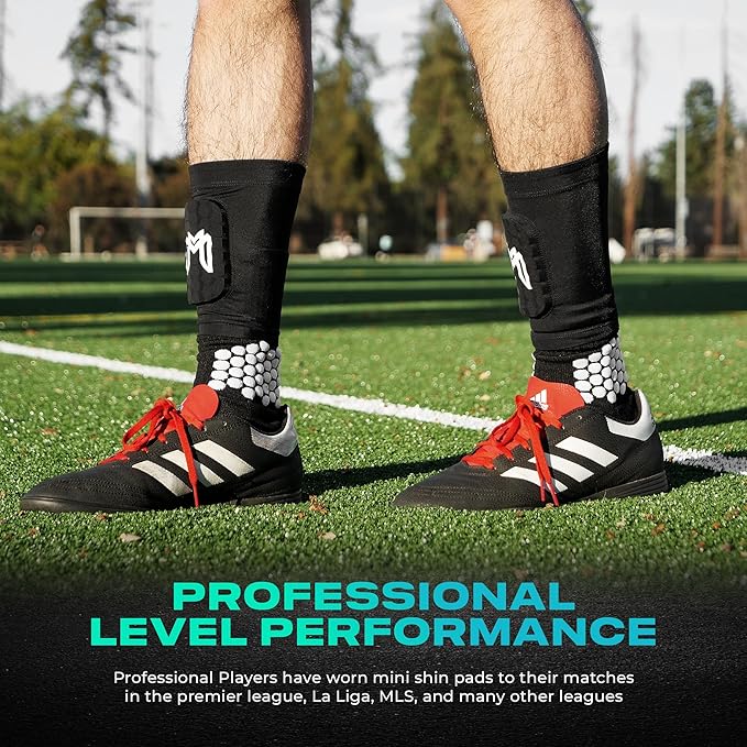 Mini Shin Guards Soccer – Built in Shin Pad Sleeves for Mens, Women, Teens - Small Shin Guards