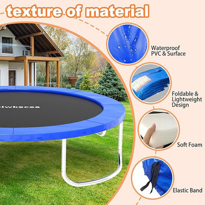 Trampoline Pad 10ft 12ft 14ft 15ft 16ft Trampoline Replacement Safety Pad, Waterproof and