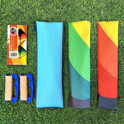 Mint's Colorful Life Delta Kite for Kids & Adults, Extremely Easy to Fly Kite, Best Kites for