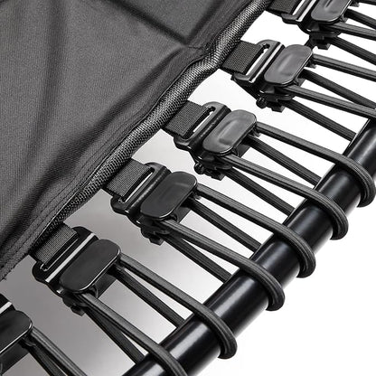 Sunny Health & Fitness Springless Mini Fitness Trampoline ??Premium Adjustable Bungee-Style