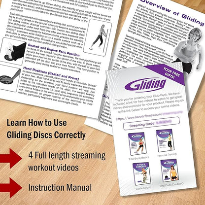 Gliding Discs for Working Out - Exercise Sliders for Carpet & Hardwood Floors 1 Pair, Authentic