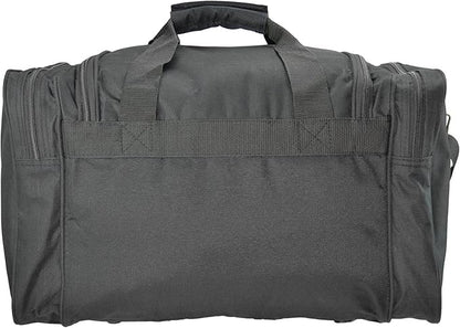 DALIX 17" Duffle Bag Dual Front Mesh Pockets (Black Gold Gray Dark Green Navy Blue Maroon Royal