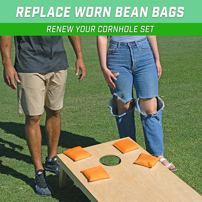 GoSports Classic Cornhole Bean Bags Set of 4-16 Colors Available - Regulation All Weather, Mix and