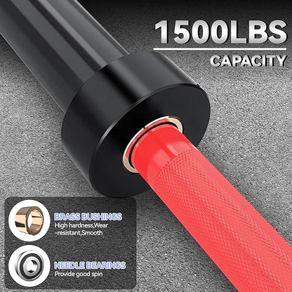 Barbell Bar for Weightlifting - 7FT Heavy Duty (1500LB/700LB), 4FT Short (500LB), 47" EZ Curl Bar