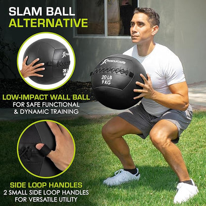 ProsourceFit Soft Medicine Balls, Wall Balls and Full Body Dynamic Exercises, Color-Coded Weights: