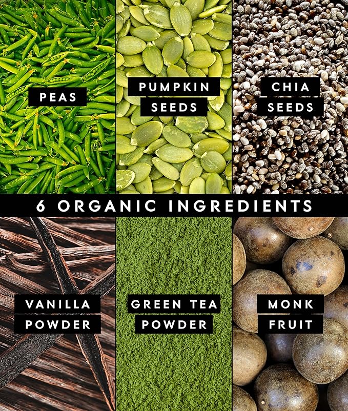 Truvani Vegan Pea Protein Powder | Matcha | 20g Organic Plant Based Protein | 10 Servings | Keto |