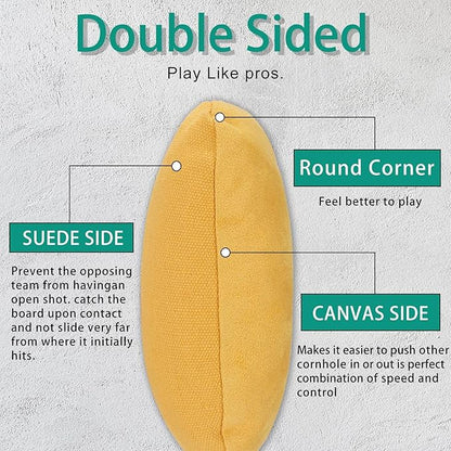 EunHo Dual Sided Cornhole Bags Regulation Set of 8 Professional Cornhole Bean Bags Slick and Stick