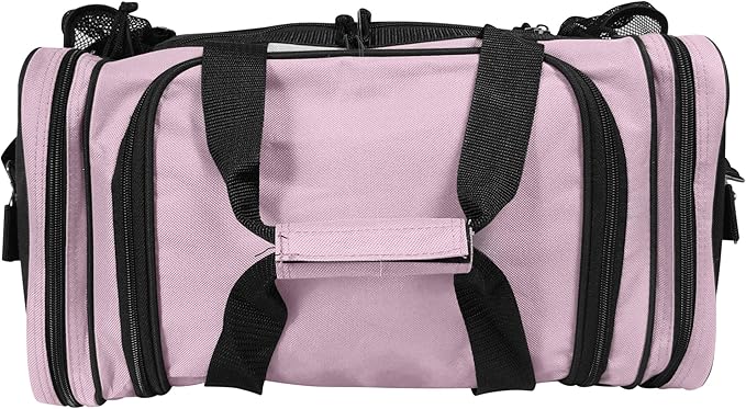 DALIX 17" Duffle Bag Dual Front Mesh Pockets (Black Gold Gray Dark Green Navy Blue Maroon Royal