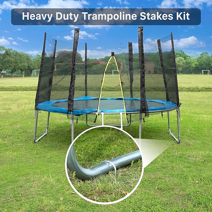 Heavy Duty Trampoline Stakes Anchors High Wind U Type Sharped Ends Safety Ground Anchors Galvanized