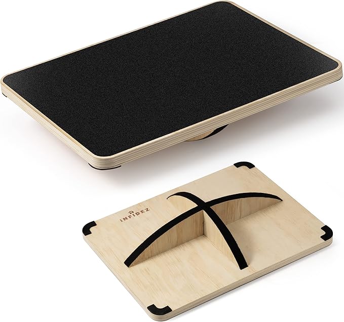 Multi-Optional Wooden Balance Board for all kind of balance tranning, Extra-Large Anti-Slip Wobble