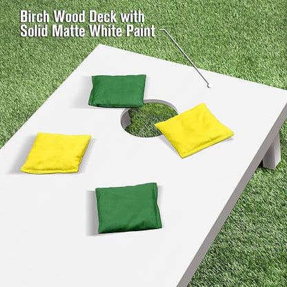 GoSports 4 ft x 2 ft Regulation Size Wooden Cornhole Boards Set - Includes Carrying Case and Over