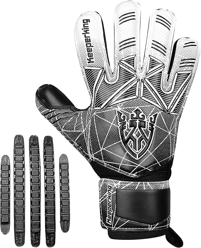 Soccer Goalie Goalkeeper Gloves for Kids Boys Youth & Adult,Latex Strong Grip Palms with Removable