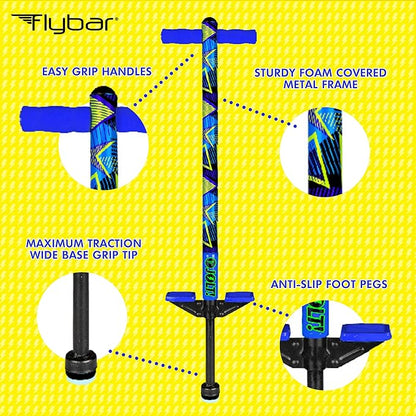 Flybar Jolt Pogo Stick for Kids Ages 6 and Up, 40 to 80 Pounds, Perfect for Beginners, Easy Grip