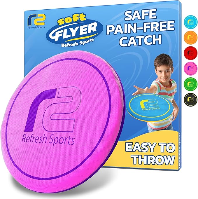 Soft Flying Disc for Kids - Best Girl Toys Age 4 & Up - Engaging Toy for 7 Year Old Girl Birthday