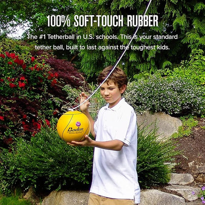 Baden School Quality Tetherball Set - Soft-Touch Tetherball Ball and Rope