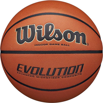 WILSON Evolution Indoor Game Basketballs - Size 5, Size 6 and Size 7