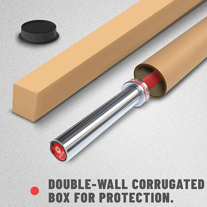 7ft Olympic Barbell, Weightlifting Barbell 28mm 45lb - 500/700/1000lbs Capacity with Smooth