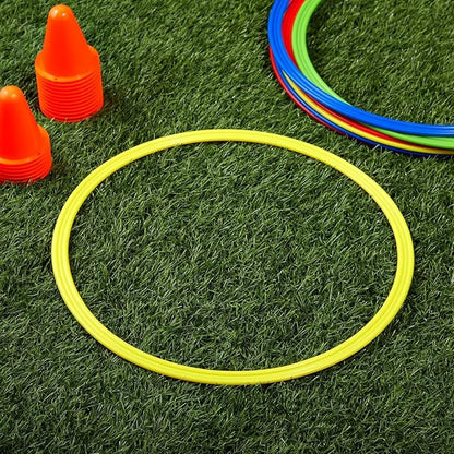 Juvale Agility Rings for Training - 24-Pack, 15.75-Inch, Red, Yellow, Blue & Green - Speed Agility