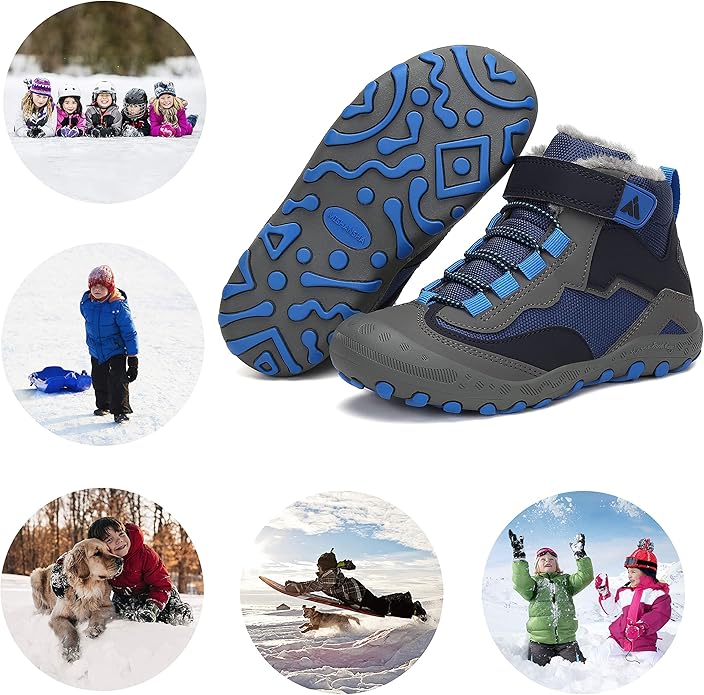 Mishansha Kids Hiking Boots Toddler Girls Boys Hiking Shoes Water-Resistant Anti-Collision Non-Slip